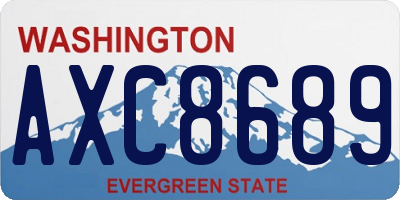 WA license plate AXC8689