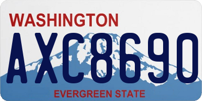 WA license plate AXC8690