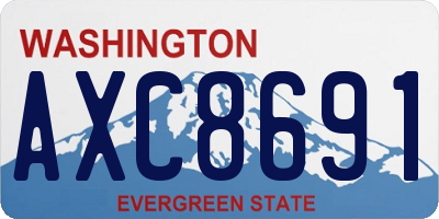 WA license plate AXC8691