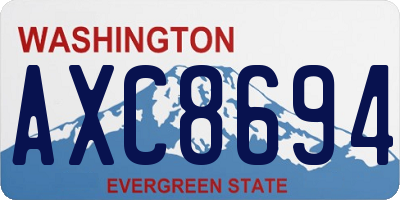 WA license plate AXC8694