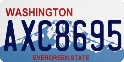 WA license plate AXC8695
