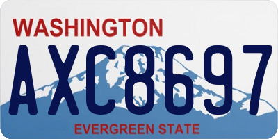 WA license plate AXC8697