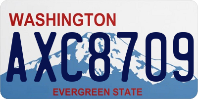 WA license plate AXC8709