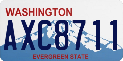 WA license plate AXC8711