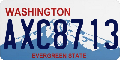 WA license plate AXC8713