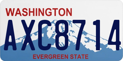 WA license plate AXC8714