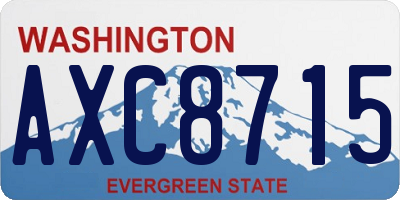 WA license plate AXC8715
