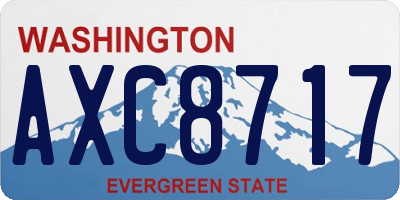 WA license plate AXC8717