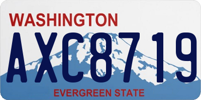 WA license plate AXC8719
