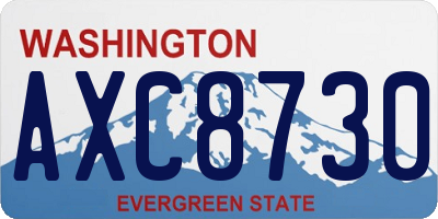 WA license plate AXC8730