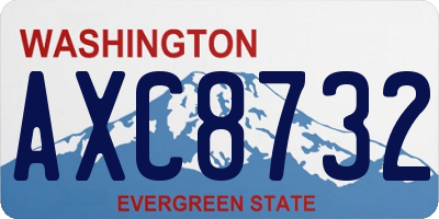 WA license plate AXC8732