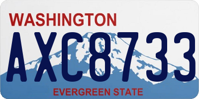 WA license plate AXC8733
