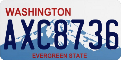 WA license plate AXC8736