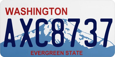 WA license plate AXC8737