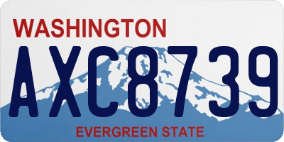 WA license plate AXC8739