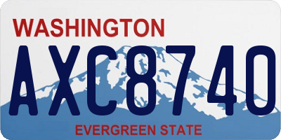 WA license plate AXC8740