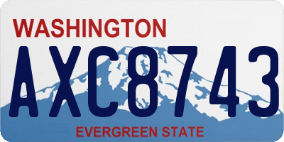 WA license plate AXC8743