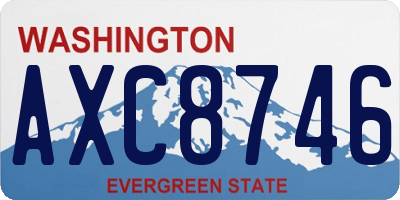 WA license plate AXC8746
