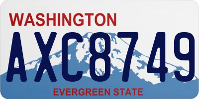 WA license plate AXC8749