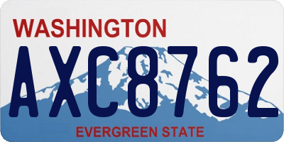 WA license plate AXC8762