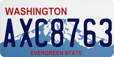 WA license plate AXC8763