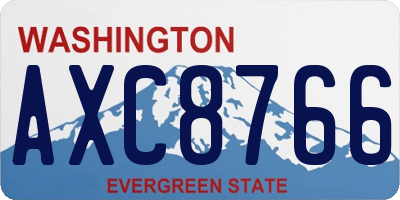 WA license plate AXC8766
