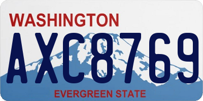 WA license plate AXC8769