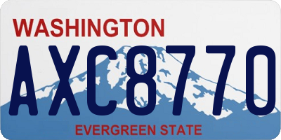 WA license plate AXC8770