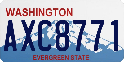 WA license plate AXC8771