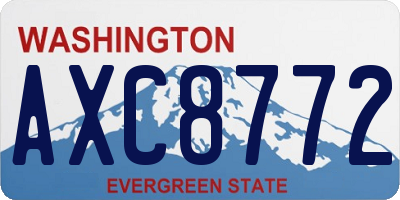 WA license plate AXC8772