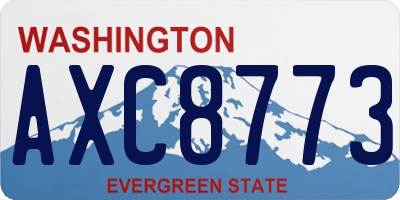 WA license plate AXC8773
