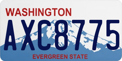 WA license plate AXC8775