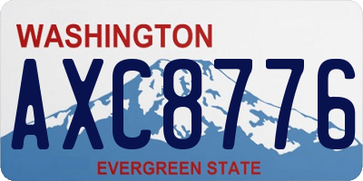 WA license plate AXC8776