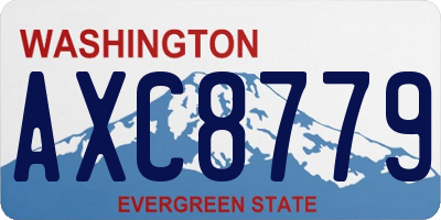 WA license plate AXC8779