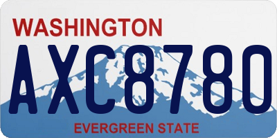 WA license plate AXC8780