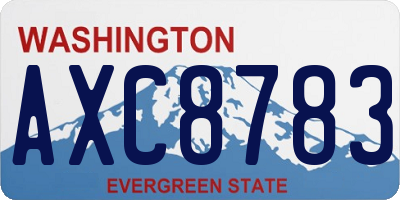 WA license plate AXC8783