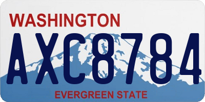 WA license plate AXC8784