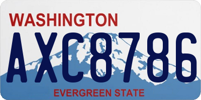 WA license plate AXC8786