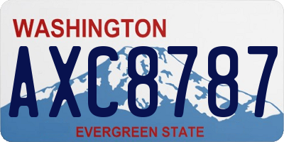 WA license plate AXC8787