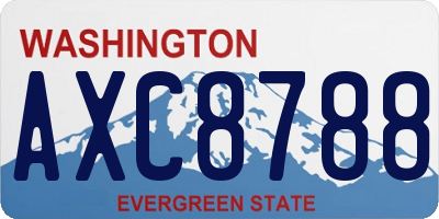 WA license plate AXC8788