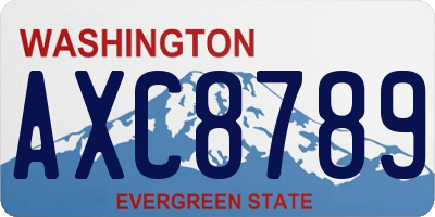 WA license plate AXC8789