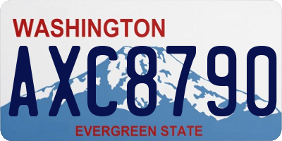 WA license plate AXC8790