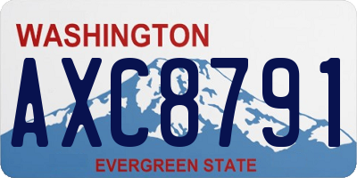 WA license plate AXC8791