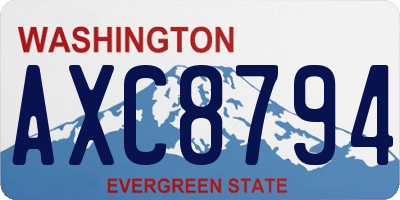 WA license plate AXC8794