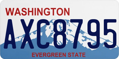 WA license plate AXC8795