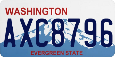 WA license plate AXC8796