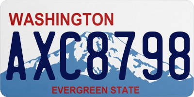 WA license plate AXC8798