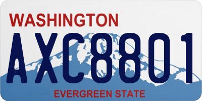 WA license plate AXC8801