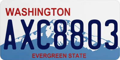 WA license plate AXC8803