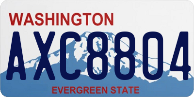 WA license plate AXC8804